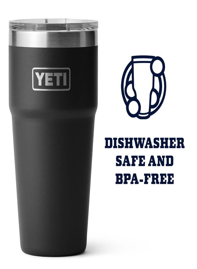 YETI Rambler Stackable Pint, Vacuum Insulated, Stainless Steel with MagSlider Lid, Black - Image 3